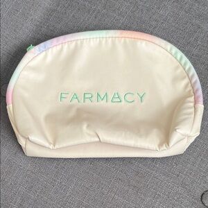 Farmacy Pastel-Trimmed Cream Pouch New without tags